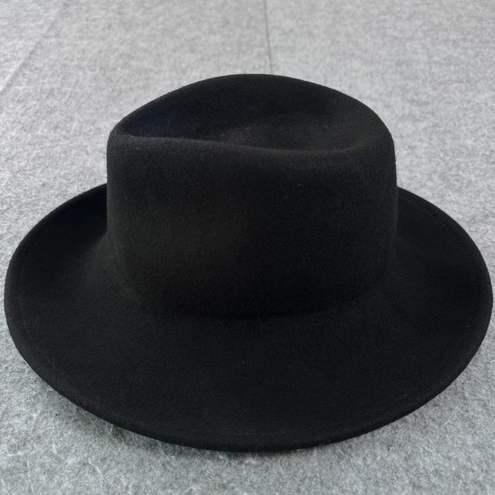 Stetson Crushable Wool Fedora Hat Black Water Repellent Made in USA Mens Large